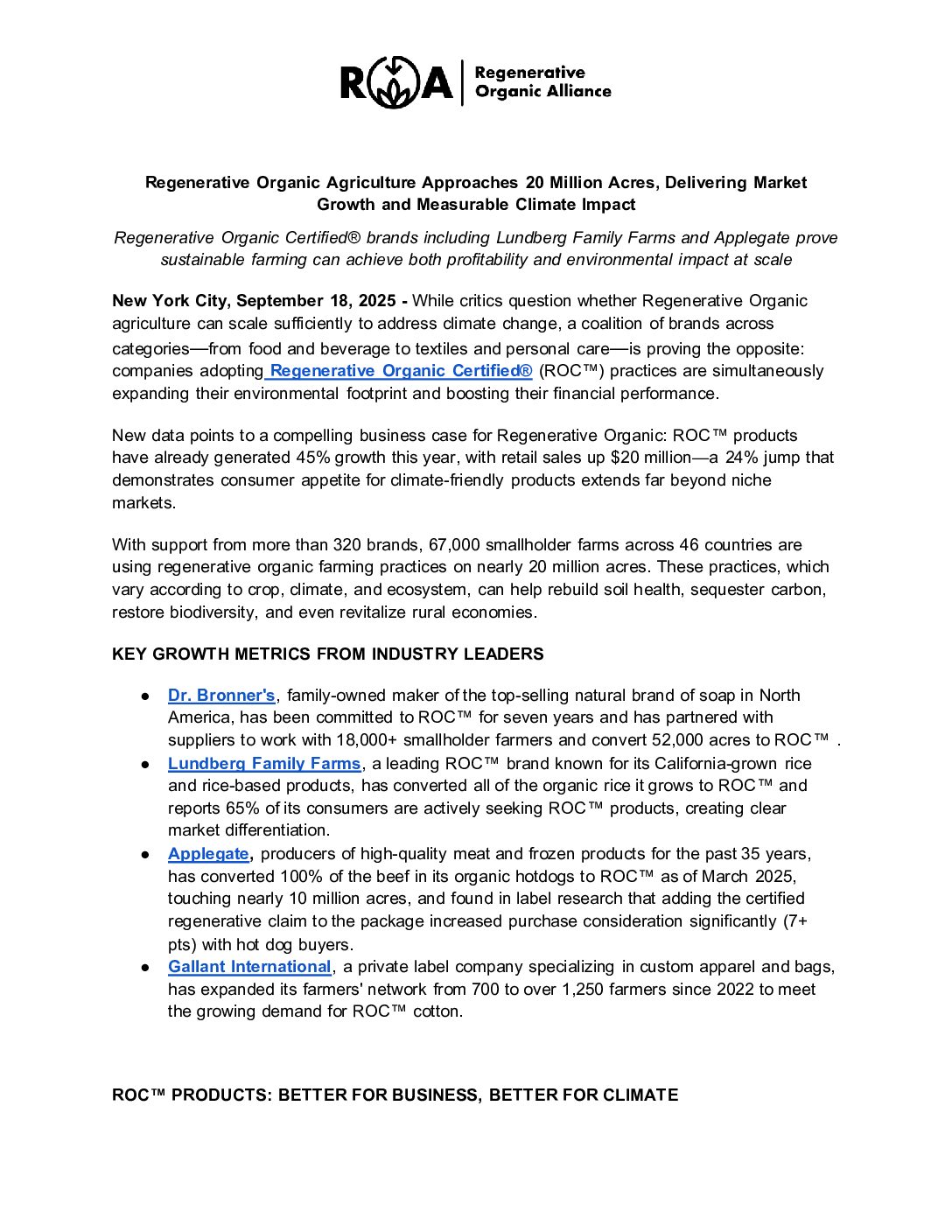 Regenerative Organic Certified